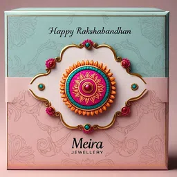 MEIRA JEWELLERY Peacock's Brother's Rakhis Set of 2 Rakhis image 5