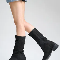 HVNLY BY SHOETOPIA Block-Heeled Pointed Toe High-Top Boots-picture-20