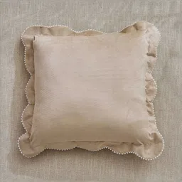 Home Centre Glimmer Brown Beaded Pre-Filled Square Cushion-picture-15