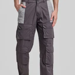 Snitch Men Smart Regular Fit Cotton Cargos Trousers-image-7