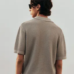 H&M Regular Fit Textured-Knit Resort Shirt image 4