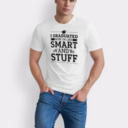 Seekbuylove Typography Printed Round Neck Bio Finish Pure Cotton T-shirt image 3