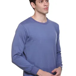 SHAUN Men Solid Round Neck Long Sleeves Pullover Sweatshirt image 2