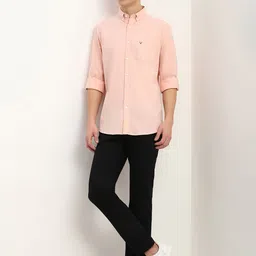 Allen Solly Men Button-Down Collar Solid Cotton Slim Fit Casual Shirt image 3