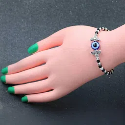 gurjari jewellers Women Alloy Evil Eye Beads Anklet image 4
