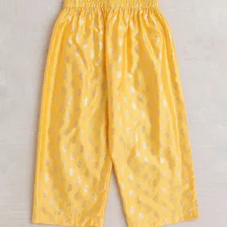 The Magic Wand Girls Floral Woven Design Straight Kurta with Pyjamas image 2