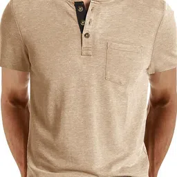 StyleCast x Revolte Men Solid Henley Neck T-shirt-picture-40