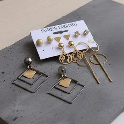 Vembley Geometric Drop Earrings-picture-13