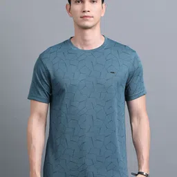 BLUE ARC Men Abstract Printed Round Neck Cotton T-shirt-picture-29