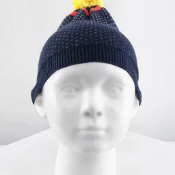 Babyhug Cotton Cap And Muffler Blue And Yellow - Cap Diameter 10 cm image 3