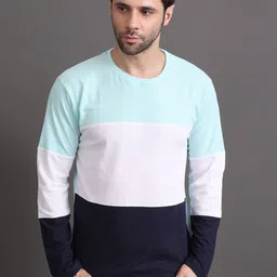 GRACIT Men Colourblocked Pure Cotton T-shirt-picture-14
