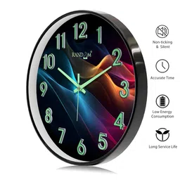 RANDOM Printed Sweep Movement Mechanism Contemporary Silent Wall Clock image 2