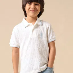 u.s. polo assn. kids Uspa Kids Boys Textured Pure Cotton Polo T-shirt-picture-30