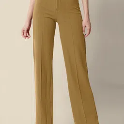 Dream Beauty Fashion Maahir Women Straight Fit High-Rise Easy Wash Pleated Trousers-picture-13