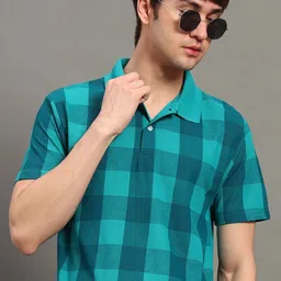 GET GOLF Men Checked Polo Collar T-shirt-picture-32