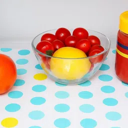 TASKHOUSE 3-Pcs White & Blue Polka Dot Printed Drawer Organiser image 3