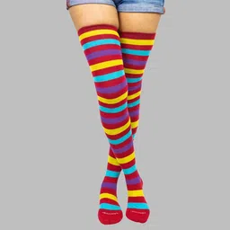 NESKA MODA Women Above Knee Cotton Socks-picture-13