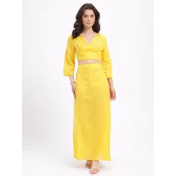 fusion by glitchez Ethnic Motifs Printed Empire Top with Maxi Skirt image 5