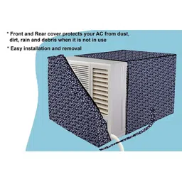 Stylista Blue Solid Waterproof Air Conditioner Covers image 2