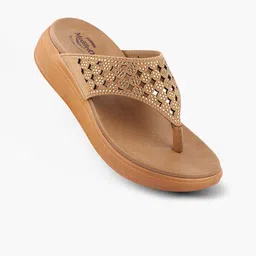 MEDIFEET Women Embellished Open Toe Flats image 3