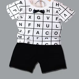 Lofn Unisex Kids Printed T-shirt with Capris-picture-12