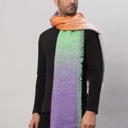 HANDICRAFT PALACE Men Striped Woven Design Reversible Acrylic Wool Mufflers image 5