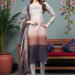 PAMPER YOURSELF Women Floral Printed Regular Kurta with Trousers & With Dupatta-picture-31