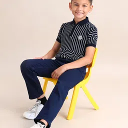 U.S. Polo Assn. Kids Boys Printed Polo Collar Pure Cotton T-shirt-picture-38