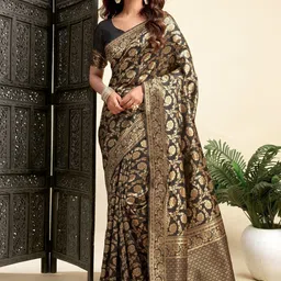 AVANTIKA FASHION Women Floral Woven Design Zari Kanjeevaram Saree-image-25