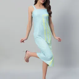 Attire Empire Tie and Dye Dyed Sheath Midi Dress-image-67