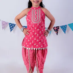BAESD Girls Floral Printed Kurti with Dhoti Pant-picture-14