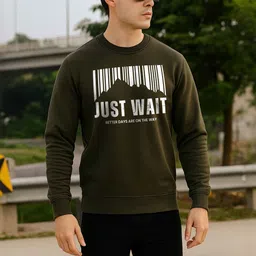 Moda Rapido Mens Printed Round Neck sweatshirt Regular Fit long sleeve image 3