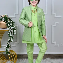 ahhaaaa Boys Embroidered Sherwani Set image 1