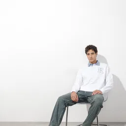 The Roadster Life Co. Typography Embroidered Knitted Sweatshirt image 5