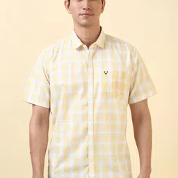 Allen Solly Checked Spread Collar Pure Cotton Casual Shirt-picture-34