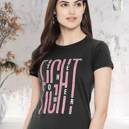 Metronaut Women Typography 2 Wonder Woman Printed Applique T-shirt-picture-24