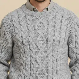 Mast & Harbour Men Cable Knit Pullover image 4