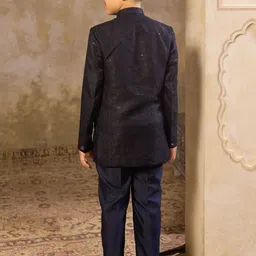 Aj DEZInES Boys Embroidered Full Sleeves Sequins Sherwani Set image 5
