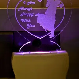 1ST TIME Red & White Printed Acrylic Abstract Shaped Shaped Wall Lamp image 3