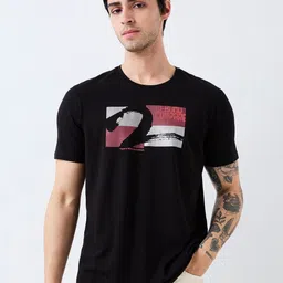 SPYKAR Men Graphic Printed Round Neck Cotton Slim Fit T-shirt-picture-54