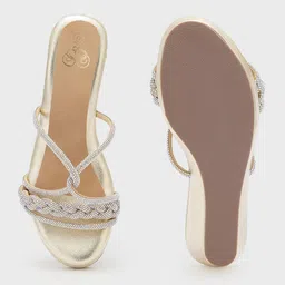 Sole To Soul Embellished Party Wedge Sandals image 4