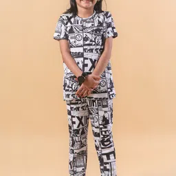 ALANTA Unisex Kids Printed T-shirt with Trousers-picture-20