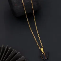 SZN Set Of 2 Gold-Plated Butterfly Shaped Enamelled Pendants With Chains image 2