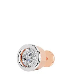 Sparkles Lab Grown Diamond 0.20 Carat Round Shape Bezel Solitaire Diamond Nose Pin 14K image 3