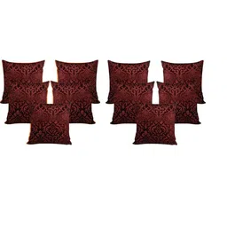 India Furnish Brown Velvet Square Cushion Cover-image-29