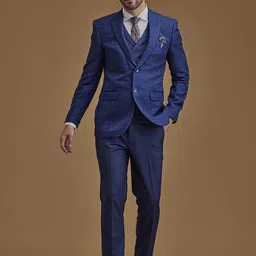 Neumen Men Printed Slim-Fit Single-Breasted Five Piece Suit-image-20