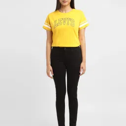 levi's Women's 710 Black Skinny Fit Mid Rise Jeans image 5