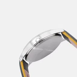 WROGN Men Brass Printed Dial & Leather Straps Analogue Chronograph Watch image 2