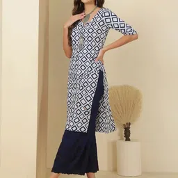 Anouk Rustic Women Pack Of 3 Ethnic Motifs Printed Straight Crepe Kurta image 4