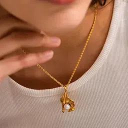 HOUSEOFTRENDZZ Gold-Toned Stainless Steel Necklace-picture-35